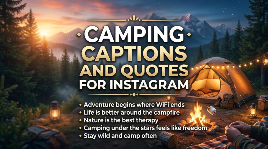 Camping Captions