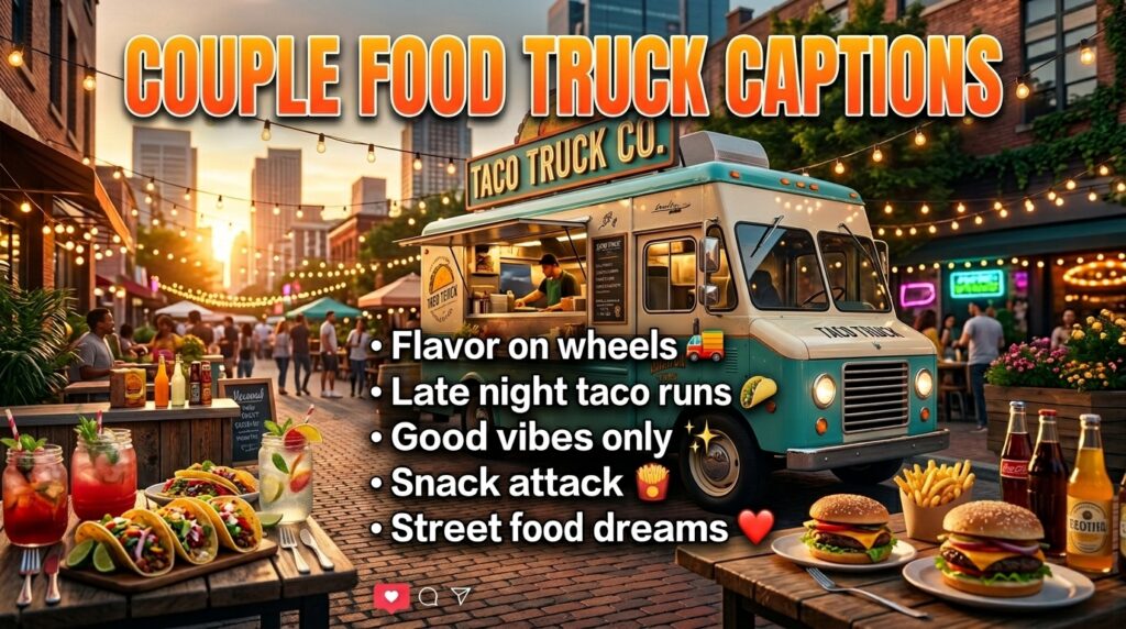 Couple Food Truck Captions