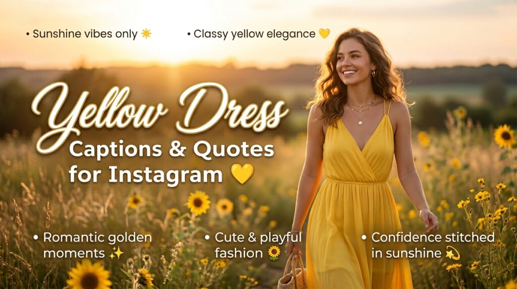 Cute Yellow Dress Captions