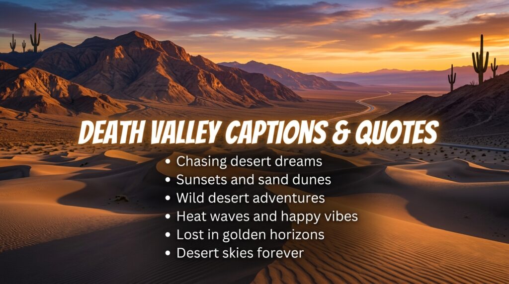 Death Valley Captions and Quotes for Instagram