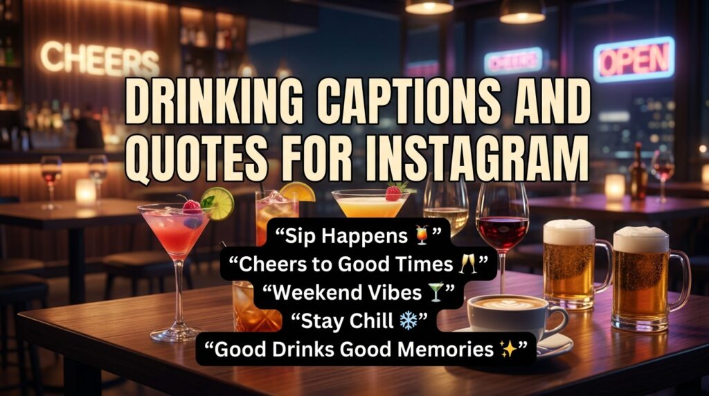 Drinking Captions and Quotes for Instagram