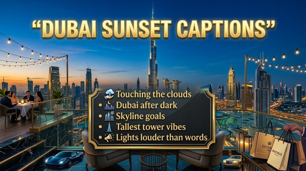 Dubai Sunset Captions