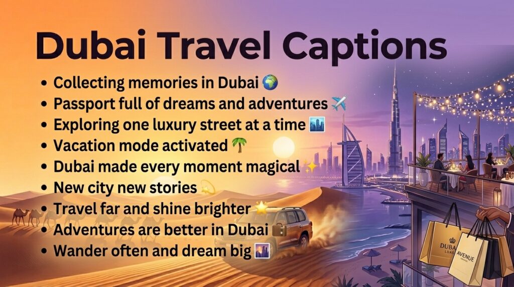 Dubai Travel Captions