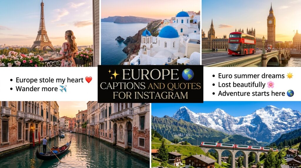 Europe Captions and Quotes for Instagram