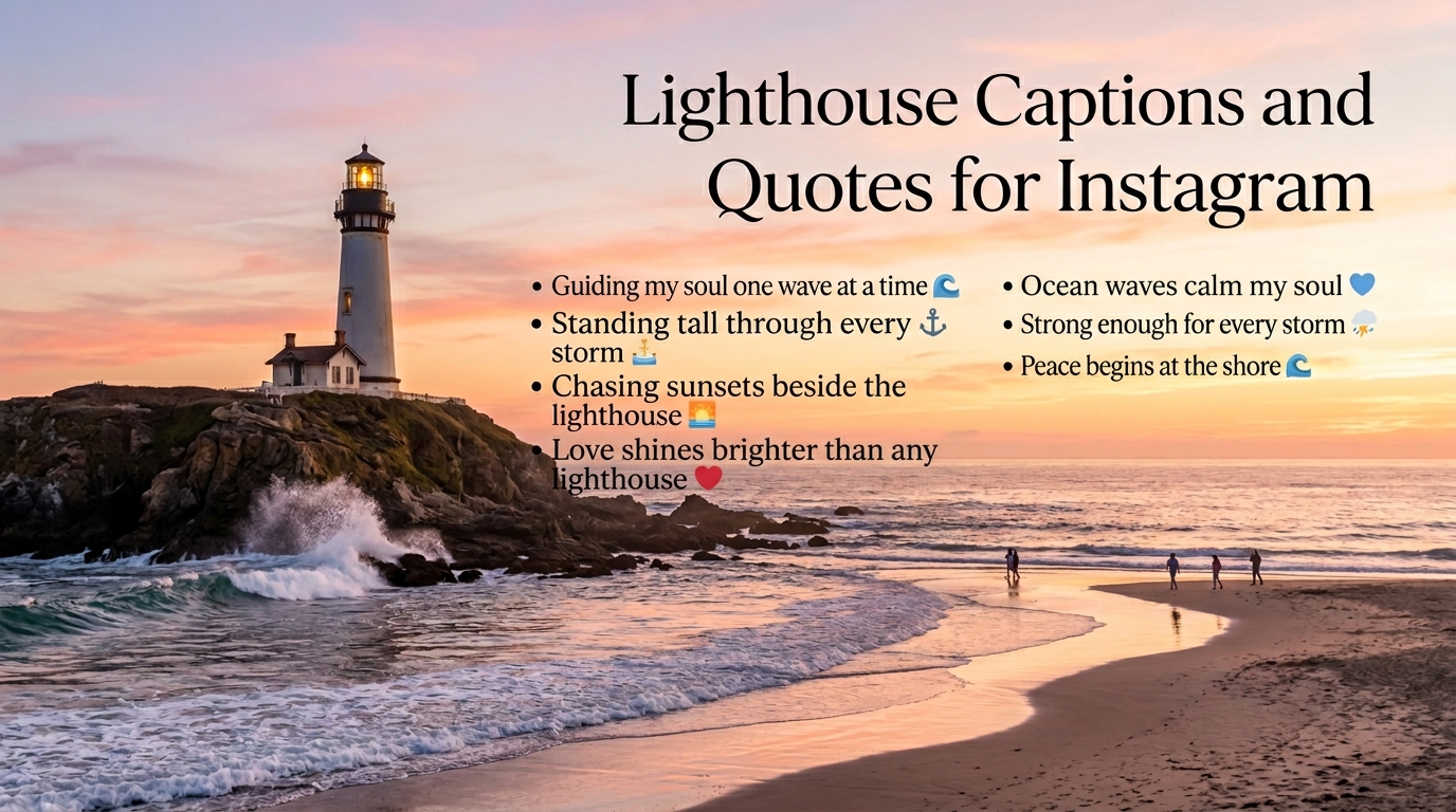 485+ Lighthouse Captions and Quotes for Instagram 🌊