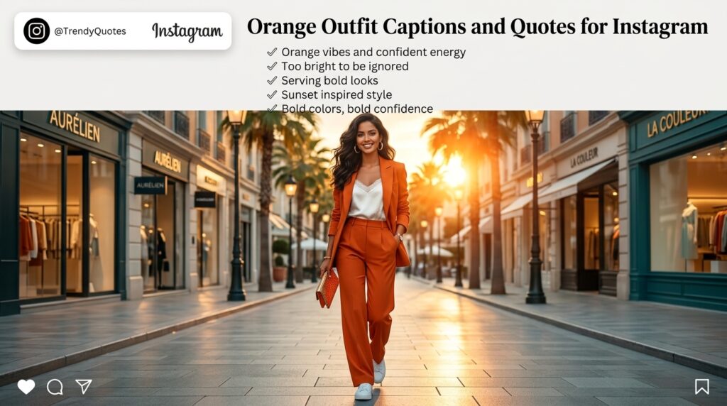 Orange Dress Captions for Instagram