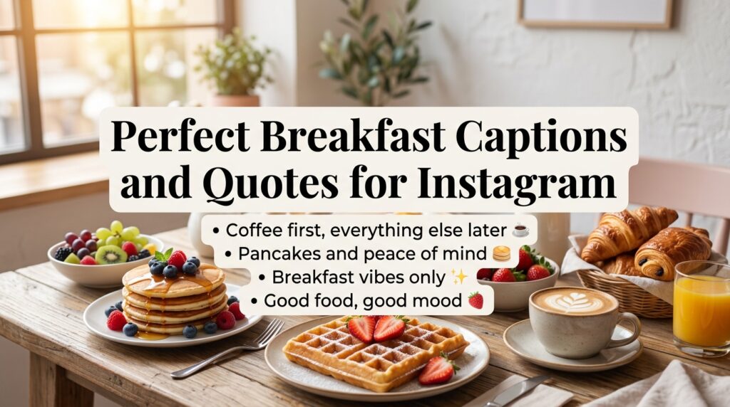 Perfect breakfast captions and quotes for instagram with friends