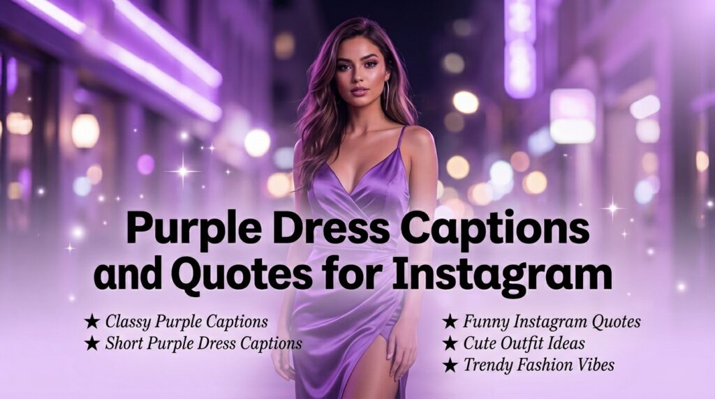 Purple Dress Captions and Quotes for Instagram