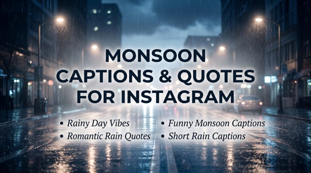 Rainy weather captions for Instagram