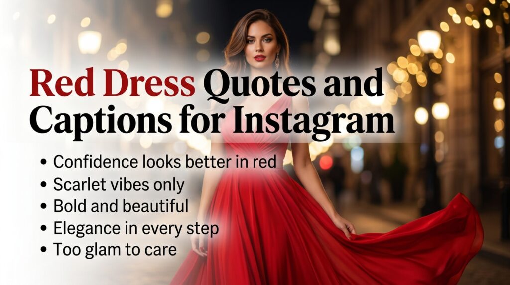 Red Dress Quotes and Captions for Instagram