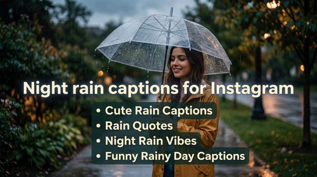 Sad rain captions for emotional moments
