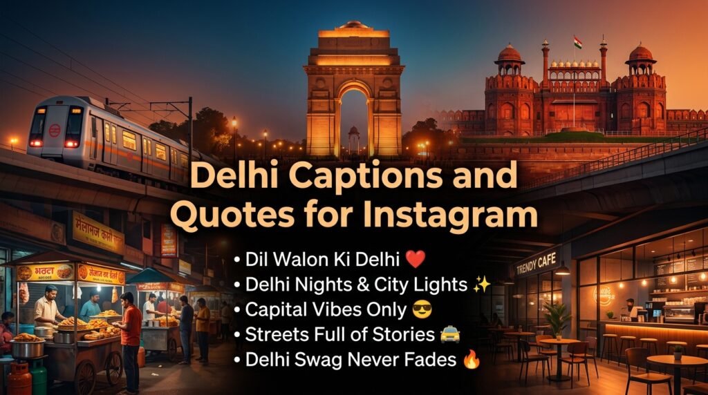 Short Delhi captions for Instagram