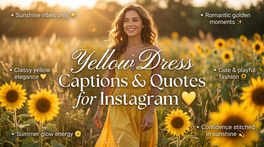 Yellow Dress Captions for Instagram