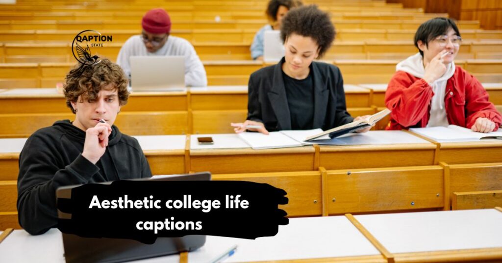 Aesthetic college life captions