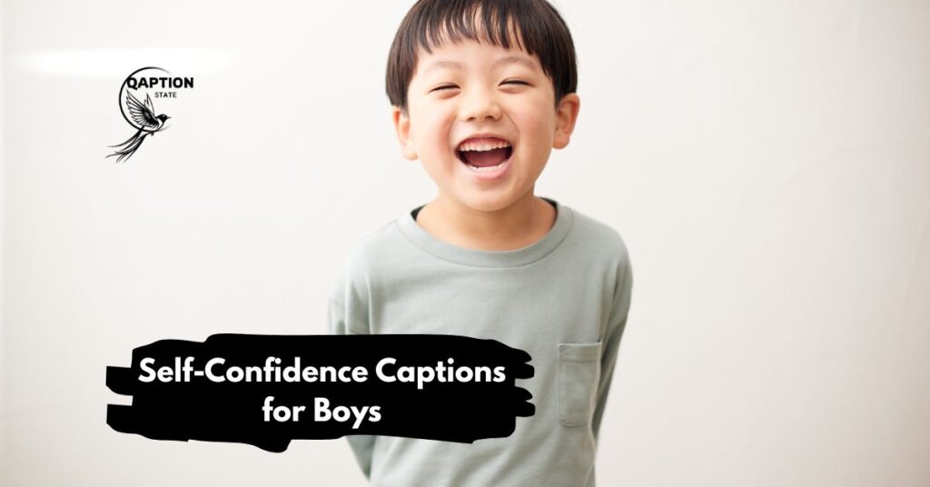 Self-Confidence Captions for Boys