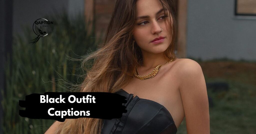 Black Outfit Captions