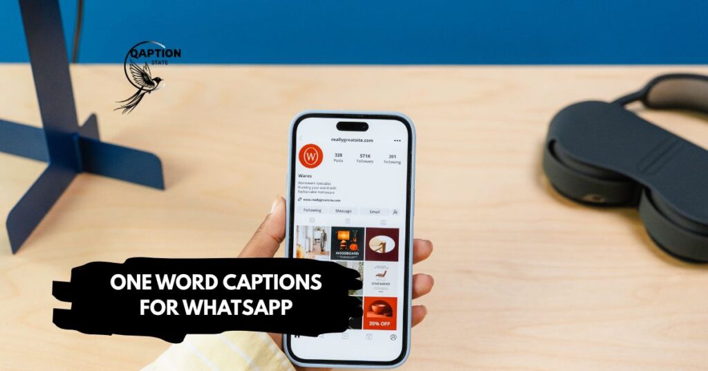 One word captions for whatsapp