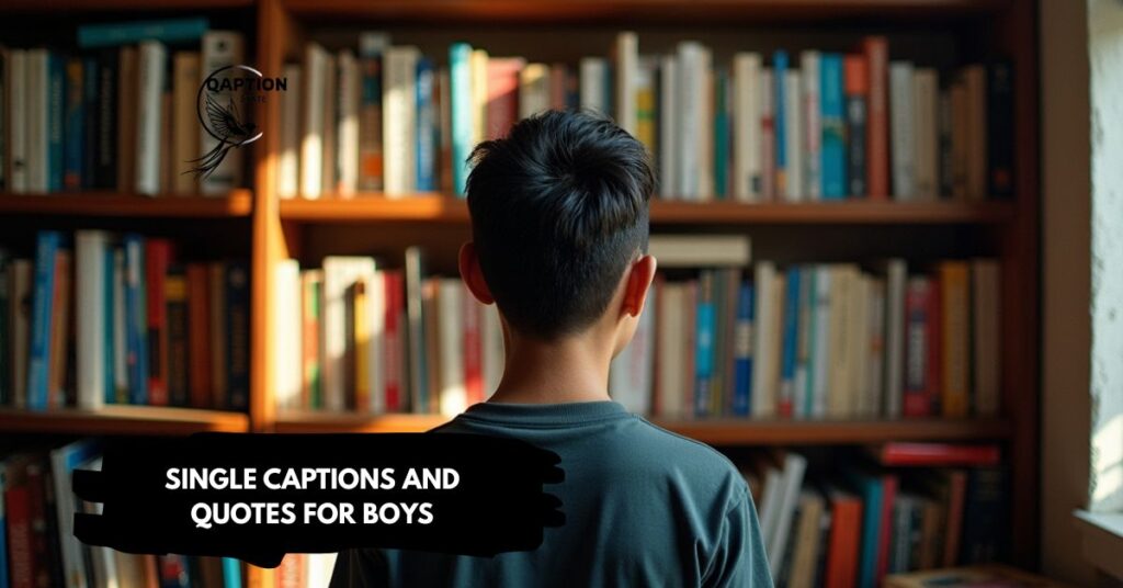 Single captions and quotes for boys